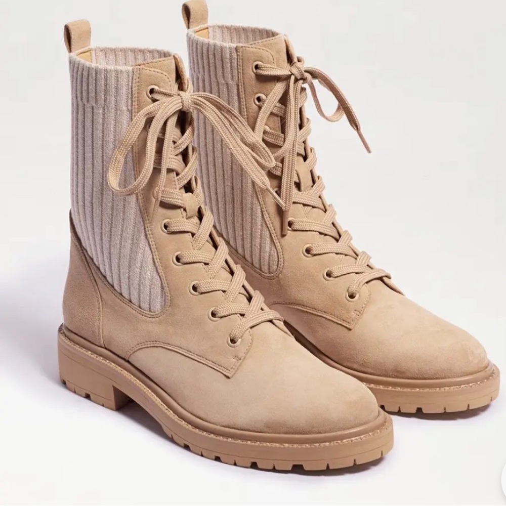 Sam Edelman Tan Combat & Moto Boots